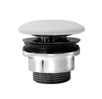 GSI umývadlová výpust 5/4", neuzatvárateľná, keramická krytka, 5-65, biela mat PVC09
