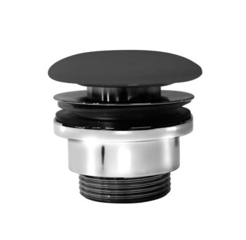 GSI umývadlová výpust 5/4", neuzatvárateľná, keramická krytka, 5-65, čierna mat PVC26