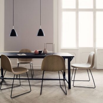 GUBI Bestlite BL9 závesná lampa Ø16cm chróm/čierna