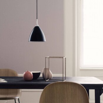 GUBI Bestlite BL9 závesná lampa Ø16cm chróm/čierna