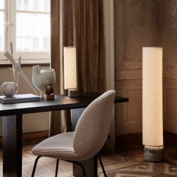 GUBI Unbound LED stojacia lampa 120 cm plátno