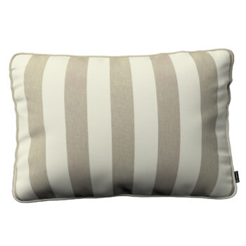 Gabika so šnúrkou, obliečka 60x40cm, beżowo-białe pionowe pasy, 60 x 40 cm, Quadro, 143-93