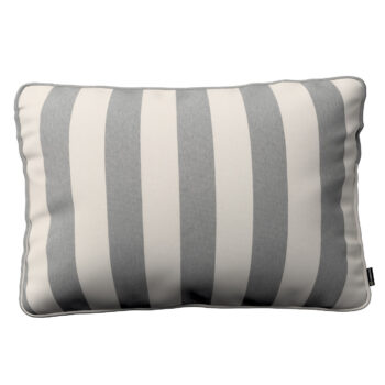 Gabika so šnúrkou, obliečka 60x40cm, biało-szare pionowe pasy, 60 x 40 cm, Quadro, 143-91