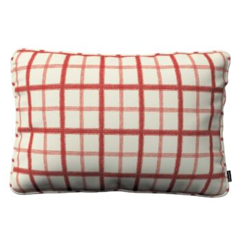 Gabika so šnúrkou, obliečka 60x40cm, bordové káro na svetlobéžovom podklade, 60 x 40 cm, Avinon, 131-15