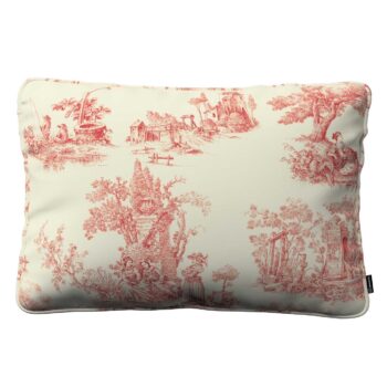 Gabika so šnúrkou, obliečka 60x40cm, bordový vzor na svetlobéžovom podklade, 60 x 40 cm, Avinon, 132-15