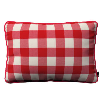 Gabika so šnúrkou, obliečka 60x40cm, červeno-biele veľké káro, 60 x 40 cm, Quadro, 136-18