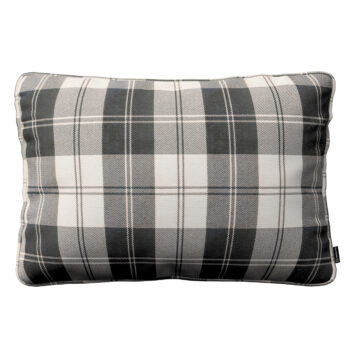 Gabika so šnúrkou, obliečka 60x40cm, čierno - biele káro, 60 x 40 cm, Edinburg, 115-74