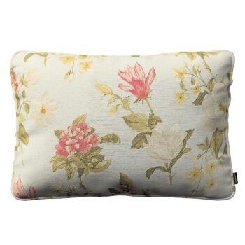 Gabika so šnúrkou, obliečka 60x40cm, duże kwiaty na niebieskim tle, 60 x 40 cm, Londres, 143-86