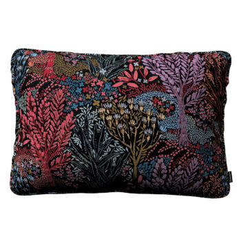 Gabika so šnúrkou, obliečka 60x40cm, farebný kvetinový motív na čiernom pozadí, 60 x 40 cm, Intenso Premium, 144-26