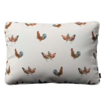 Gabika so šnúrkou, obliečka 60x40cm, hnedé kohúty na krémovom podklade, 60 x 40 cm, Flowers, 141-80