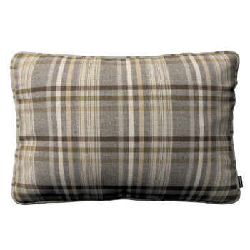 Gabika so šnúrkou, obliečka 60x40cm, hnedo - béžové káro, 60 x 40 cm, Edinburg, 703-17