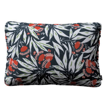 Gabika so šnúrkou, obliečka 60x40cm, kvety na tmavomodrom pozadí, 60 x 40 cm, Eden, 144-20