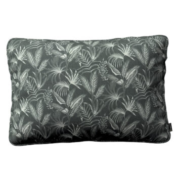 Gabika so šnúrkou, obliečka 60x40cm, listy na čiernom podklade, 60 x 40 cm, Flowers, 143-73