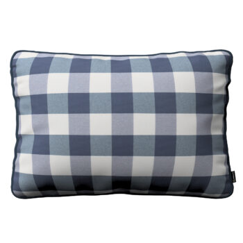 Gabika so šnúrkou, obliečka 60x40cm, modro - biele veľké káro, 60 x 40 cm, Quadro, 136-03