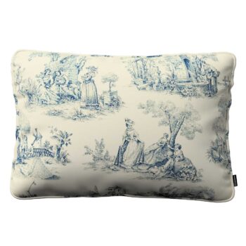 Gabika so šnúrkou, obliečka 60x40cm, modrý vzor na svetlobéžovom podklade, 60 x 40 cm, Avinon, 132-66