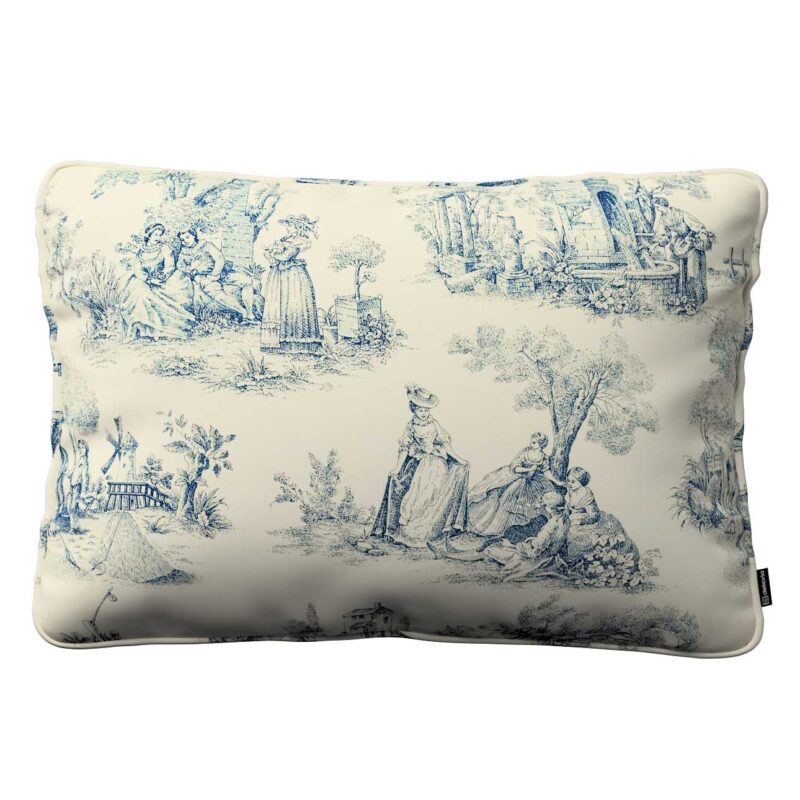 Gabika so šnúrkou, obliečka 60x40cm, modrý vzor na svetlobéžovom podklade, 60 x 40 cm, Avinon, 132-66 Gabika so šnúrkou, obliečka 60x40cm, modrý vzor na svetlobéžovom podklade, 60 x 40 cm, Avinon, 132-66