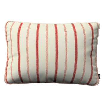 Gabika so šnúrkou, obliečka 60x40cm, svetlo a tmavo bordový pásik na svetlobéžovom podklade , 60 x 40 cm, Avinon, 129-15