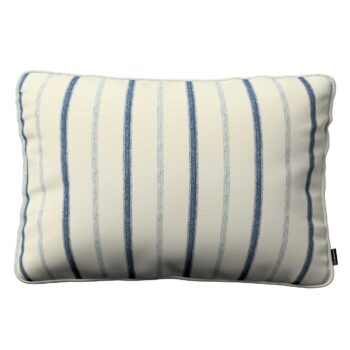 Gabika so šnúrkou, obliečka 60x40cm, svetlo a tmavomodrý pásik na svetlobéžovom podklade, 60 x 40 cm, Avinon, 129-66