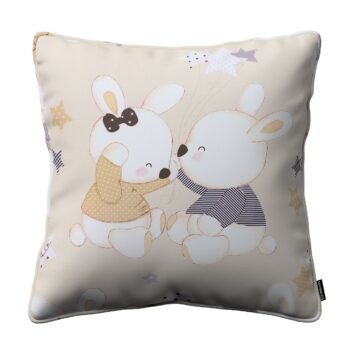 Gabika so šnúrkou, obliečka na vankúš, Králiky na krémovom podklade, 45 x 45 cm, Adventure, 141-85