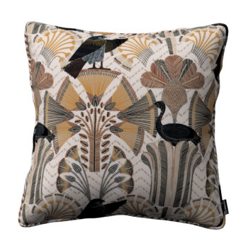 Gabika so šnúrkou, obliečka na vankúš, béžovo-hnedá, 60 x 60 cm, Eden, 144-25