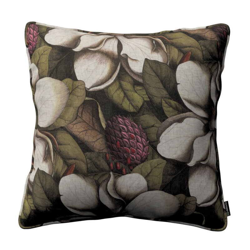 Gabika so šnúrkou, obliečka na vankúš, béžový a zelený kvetinový motív, 45 x 45 cm, Eden, 144-24 Gabika so šnúrkou, obliečka na vankúš, béžový a zelený kvetinový motív, 45 x 45 cm, Eden, 144-24