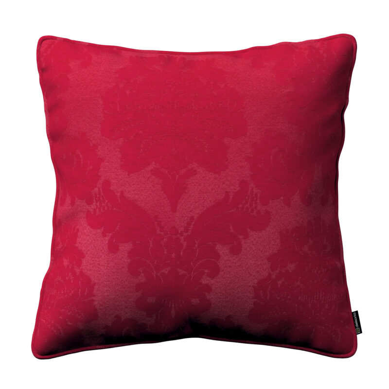 Gabika so šnúrkou, obliečka na vankúš, bordová tkanina s vytkaným ornamentom , 60 x 60 cm, Damasco, 613-13 Gabika so šnúrkou, obliečka na vankúš, bordová tkanina s vytkaným ornamentom , 60 x 60 cm, Damasco, 613-13