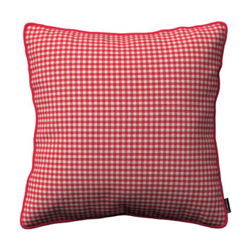Gabika so šnúrkou, obliečka na vankúš, červeno-biele malé káro, 45 x 45 cm, Quadro, 136-15