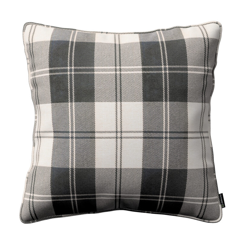 Gabika so šnúrkou, obliečka na vankúš, čierno - biele káro, 45 x 45 cm, Edinburg, 115-74 Gabika so šnúrkou, obliečka na vankúš, čierno - biele káro, 45 x 45 cm, Edinburg, 115-74