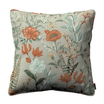 Gabika so šnúrkou, obliečka na vankúš, farebné kvety, 45 x 45 cm, Flowers, 143-70