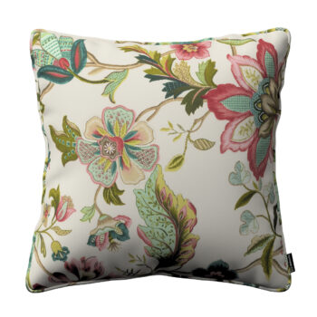 Gabika so šnúrkou, obliečka na vankúš, farebné kvety, 45 x 45 cm, Londres, 122-00
