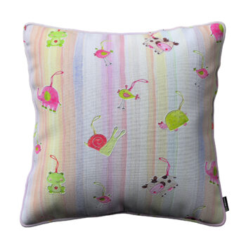 Gabika so šnúrkou, obliečka na vankúš, farebné zvieratka na farebnom pozadí, 45 x 45 cm, Výpredaj, 151-05