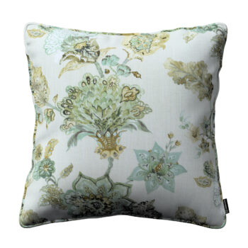 Gabika so šnúrkou, obliečka na vankúš, kvety na béžovo - sivom podklade, 60 x 60 cm, Flowers, 143-67