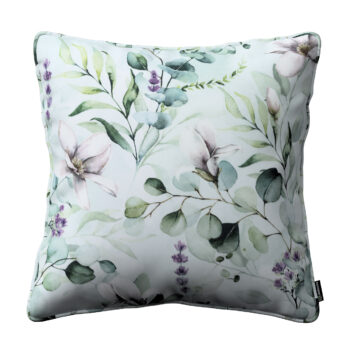 Gabika so šnúrkou, obliečka na vankúš, magnólie na mätovom podklade, 45 x 45 cm, Flowers, 143-66