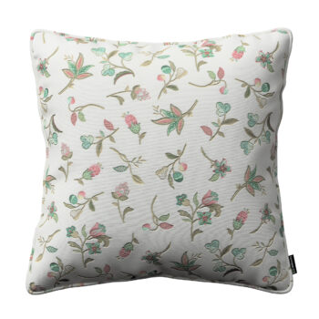 Gabika so šnúrkou, obliečka na vankúš, malé kvety na svetlom pozadí, 60 x 60 cm, Londres, 122-02