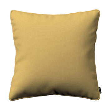 Gabika so šnúrkou, obliečka na vankúš, matná žltá, 60 x 60 cm, Cotton Panama, 702-41