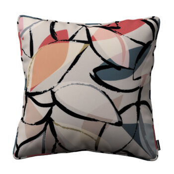 Gabika so šnúrkou, obliečka na vankúš, ružové a sivé kvetinové motívy, 45 x 45 cm, Eden, 144-21