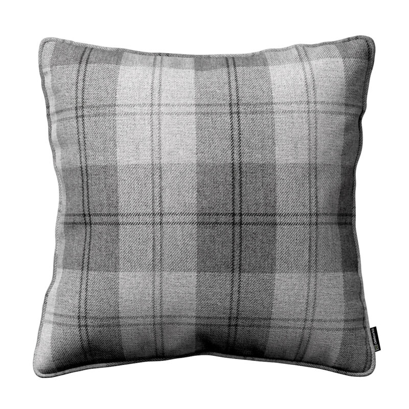 Gabika so šnúrkou, obliečka na vankúš, sivo - grafitové káro, 45 x 45 cm, Edinburg, 115-75 Gabika so šnúrkou, obliečka na vankúš, sivo - grafitové káro, 45 x 45 cm, Edinburg, 115-75