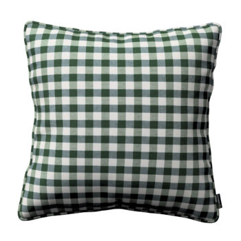 Gabika so šnúrkou, obliečka na vankúš, zelená a biela kocka (1,5x1,5cm), 45 x 45 cm, Quadro, 144-34