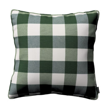 Gabika so šnúrkou, obliečka na vankúš, zelená a biela kocka (5,5x5,5cm), 60 x 60 cm, Quadro, 144-36