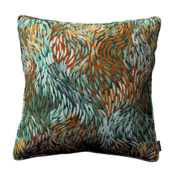 Gabika so šnúrkou, obliečka na vankúš, zelená/oranžová, 60 x 60 cm, Intenso Premium, 144-31