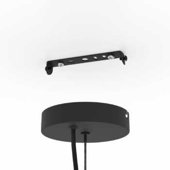Gaetano 1 závesné svetlo, Ø 53 cm, sivá/biela, oceľ