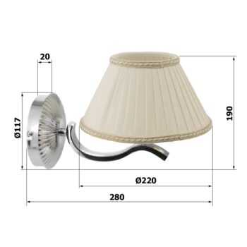 Gallo Wood - ISOTTA nástenné svietidlo E27, 60W, 230V, 2 ks, chróm 021003ST71IM2-C
