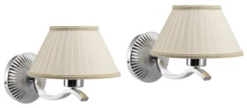 Gallo Wood - ISOTTA nástenné svietidlo E27, 60W, 230V, 2 ks, chróm 021003ST71IM2-C