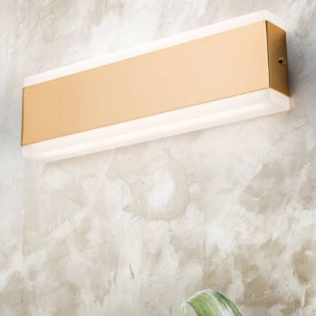 Garik – nástenné LED svietidlo so zlatým telom