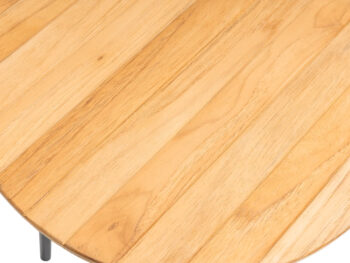 Gentle Teak príručný stolík Ø40 cm antracitový