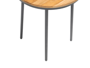 Gentle Teak príručný stolík Ø50 cm antracitový