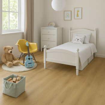 Gerflor, PVC podlaha - lino AladinTex Plus 2351 Timber Golden, na mieru, šíře 4m, hnedá, filc, chodba / predsieň