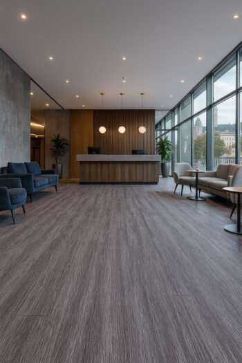 Gerflor, PVC podlaha - lino AladinTex Ultra 1430, na mieru, šíře 4m, šedá, filc, chodba / predsieň