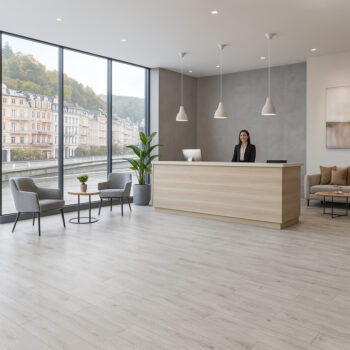 Gerflor, PVC podlaha - lino AladinTex Ultra 1751, na mieru, šíře 4m, šedá, filc, chodba / predsieň