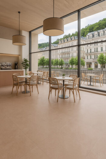 Gerflor, PVC podlaha - lino AladinTex Ultra 1785, na mieru, šíře 4m, béžová, filc, chodba / predsieň